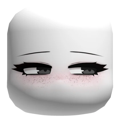 Colorable Freckled Side Eyes Face  - White