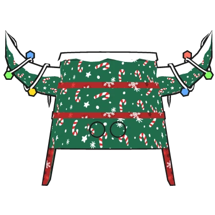 Snowy Christmas Tree Green Horned Bucket