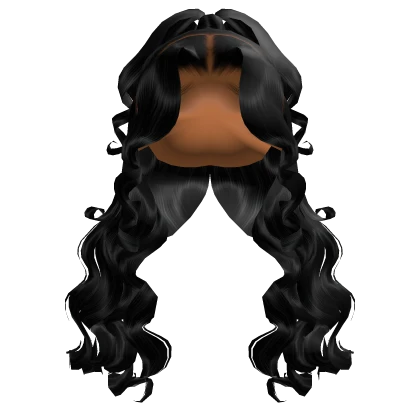 𝓢 | Black Wand Curled Half Up Half-Down