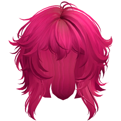 Messy Anime Short Wolfcut (Hot Pink)