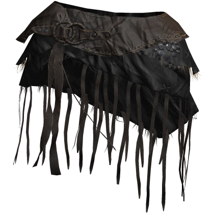 Distressed Archival Leather Dune Skirt 3.0