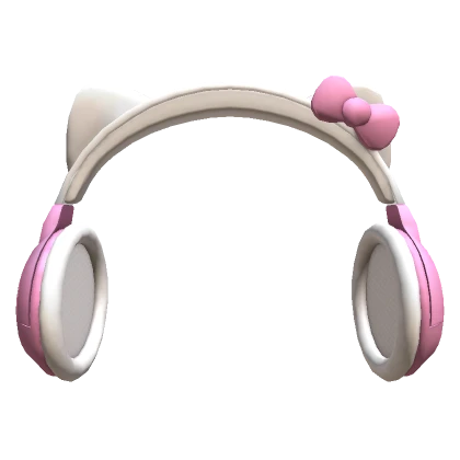 Kawaii Gamer Kitty Headphones Pink