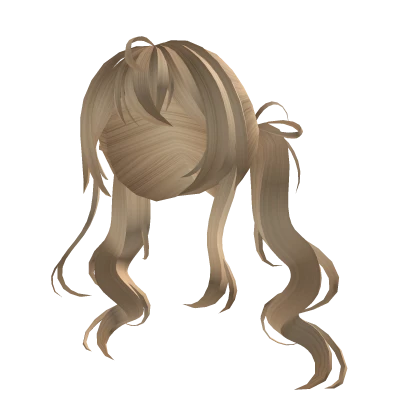 Loose Blonde Wavy Pigtails