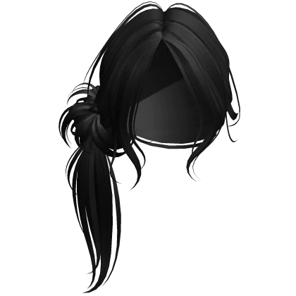 lazy emo y2k vamp girl half ponytail hair (black)