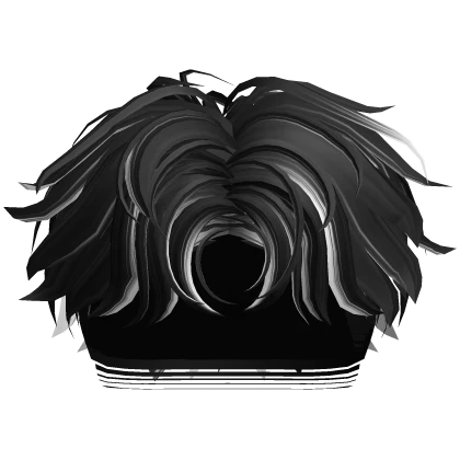 Short Middle Part w/ Fade Hairstyle - Black&White