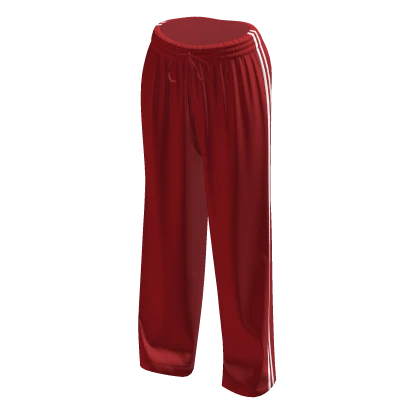 Red Sweatpants White Striped