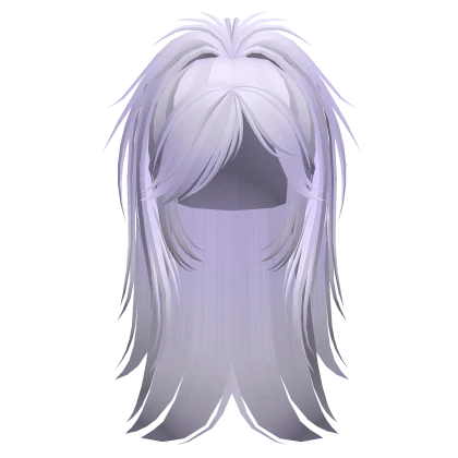 messy half-up grunge ponytail (light purple)