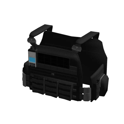 Tactical Military Vest with Radio - Black