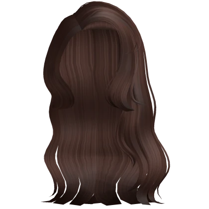 Y2K Gyaru Brown Long Wavy Hair w/ Side Part