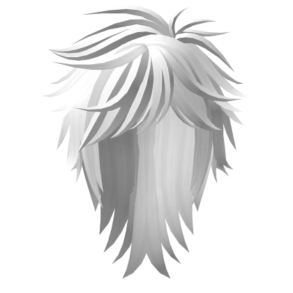 Long Emo Scene Boy Hair in White