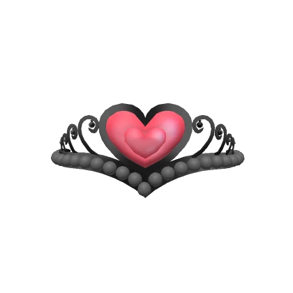 Charcoal Lovely Heart Tiara