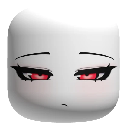 Too Cool To Care Face with Red Eyes - White