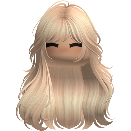 Blonde Messy Wavy Hair w/ Cute Blush Face