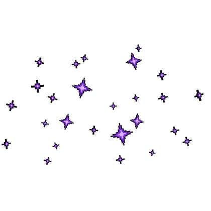 Purple Pixel Bling Stars Aura