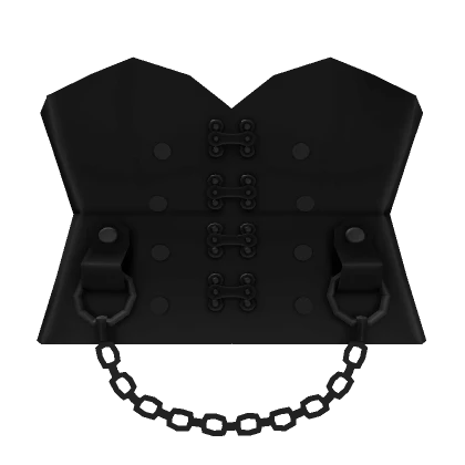 1.0 Goth Black Corset with Chains