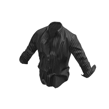 ʚ♡ɞ  Messy Striped Black Open Button Up Top