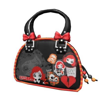 Gothic/Mall Goth Bag | Red & Black