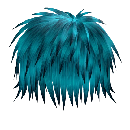 Cyan Spiky Messy Emo Punk Hair