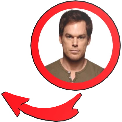 Dexter Morgan Red Meme Circle