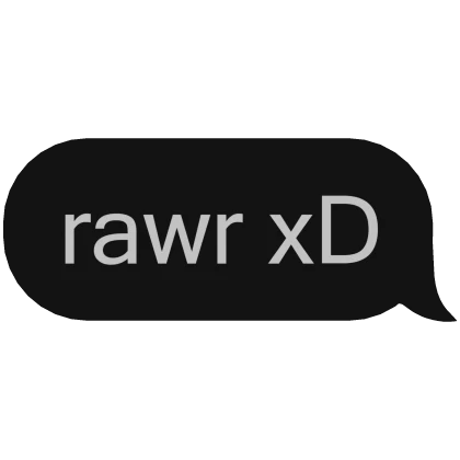 rawr xD black scene text