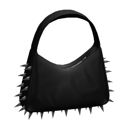 Y2K Spiked Shoulder Bag in Black