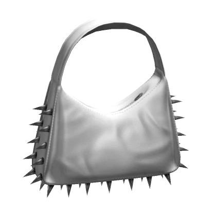 Y2K Spiked Shoulder Bag in White