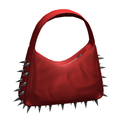 Y2K Spiked Shoulder Bag in Red