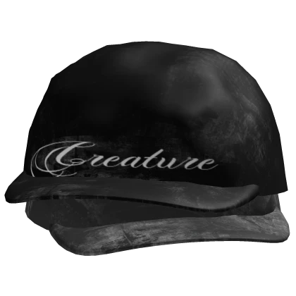 'creature' Black Grey Double Stack Emo Grunge Caps