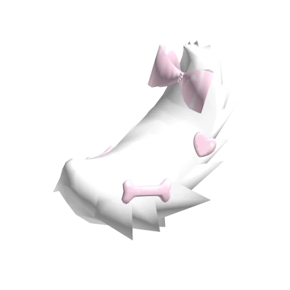White Fluffy Tail w/ Pink Charms