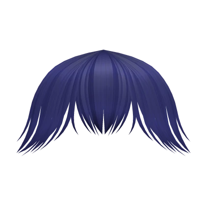 Fluffy Grunge Bangs in Navy Blue