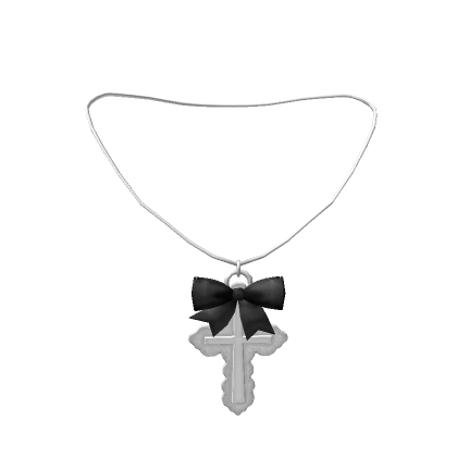 ♡ (3.0) black cross necklace