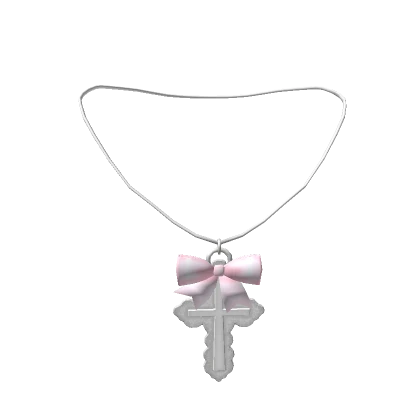 ♡ (3.0) pink cross necklace 