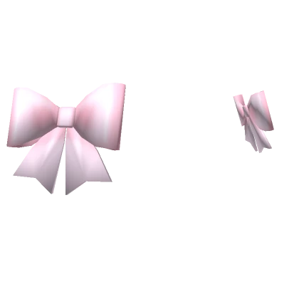 ♡ pink hair bows