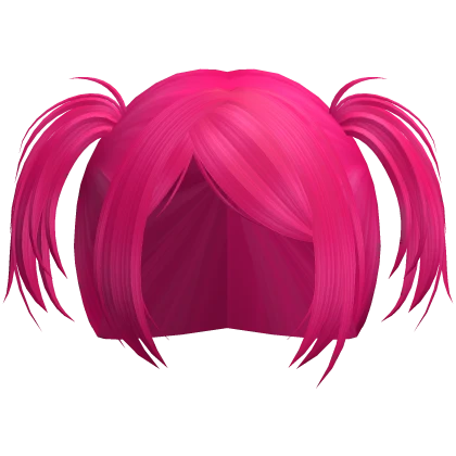 cute spikey short scene pigtails hot pink