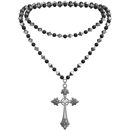 Silver Goth Cross Necklace 3.0