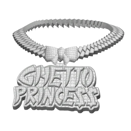 GHETTO PRINCESS Chain Silver Cuban Link [ 3.0 ]