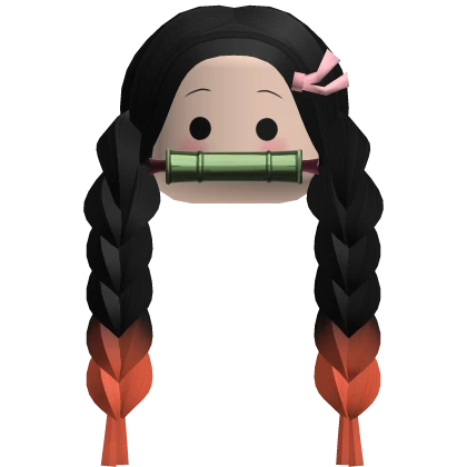 Nezuko with Braids - Demon Slayers Anime