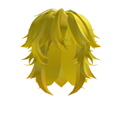 Yellow Messy Fluffy Long Hair 