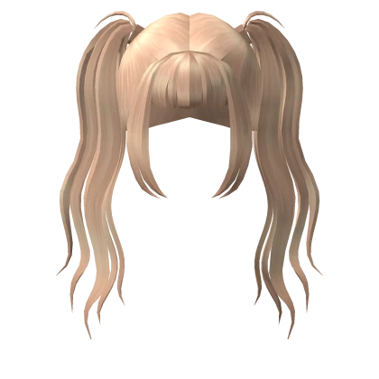 Blonde Kawaii Wavy Pigtails