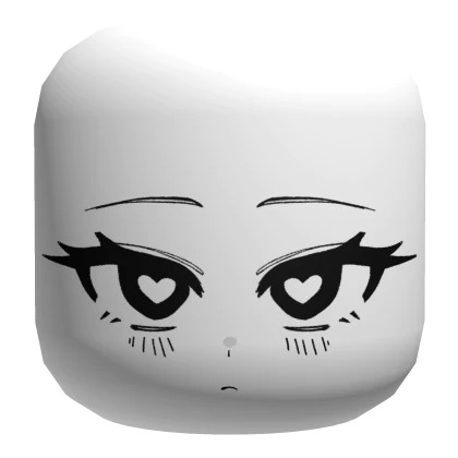 Heart Eyes Blush Face - White