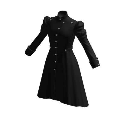 Black gothic officer dress