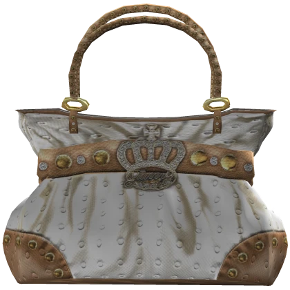 2000s Y2K Designer Juicy Bag in Beige Gold McBling