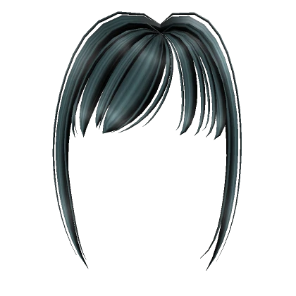 y2k Emo Bangs (black w blue)