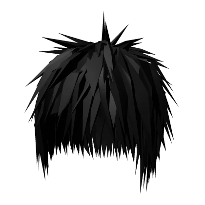 Black Anime Messy Boy Emo Hair