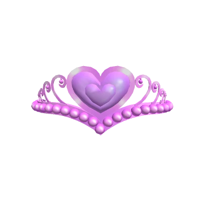 Purple Lovely Heart Tiara