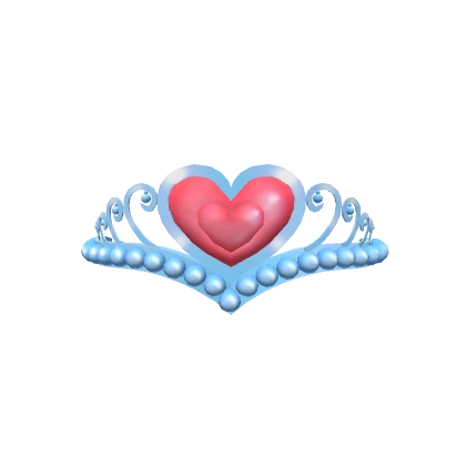 Blue Lovely Heart Tiara