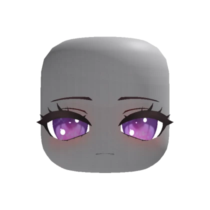 Animated Chibi Doll Sleepy Face - Purple