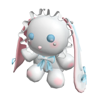 Cute White Bonnet Bunny Plushie