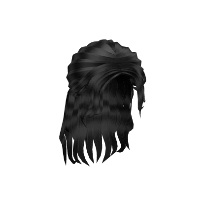 Black Wavy Half Updo Hairstyle
