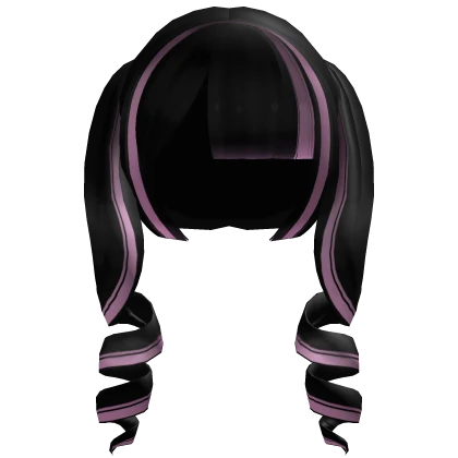 Black Jirai kei pigtails cutecore for low face 